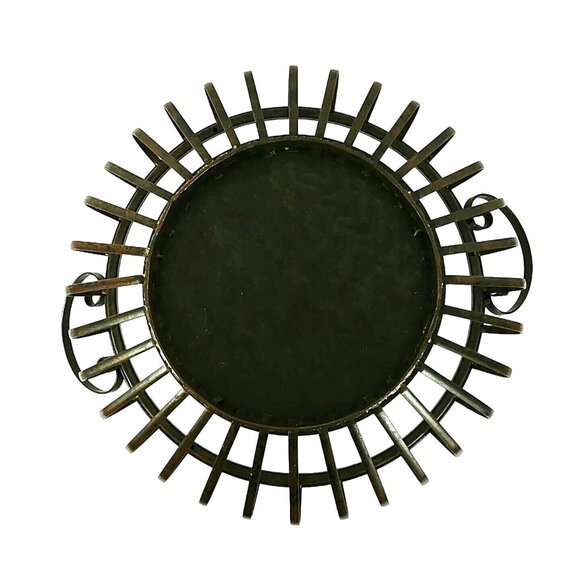 Decorative Metal Basket Curved Design Table Centerpiece Home Decor Accent - Picture 4 of 7